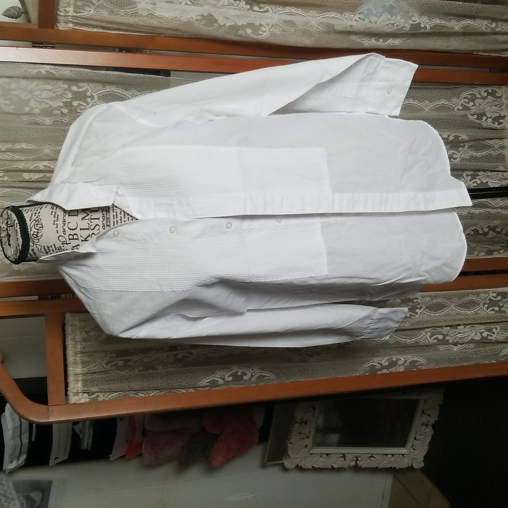 Wychwood Men's Dress Shirt Small Button Up Button Down White Shirt